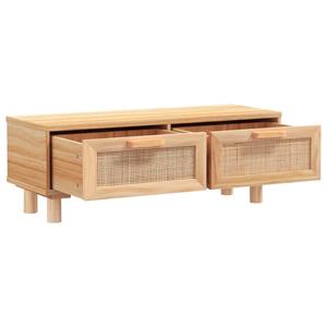 vidaXL Salontafel 80x40x30 cm bewerkt hout en grenenhout bruin