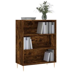 vidaXL Boekenkast 69,5x32,5x90 cm bewerkt hout gerookt eikenkleurig