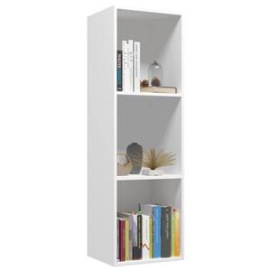 vidaXL Boekenkast/tv-meubel 36x30x114 cm bewerkt hout wit