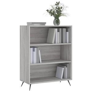 vidaXL Boekenkast 69,5x32,5x90 cm bewerkt hout grijs sonoma eikenkleur