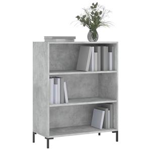 vidaXL Boekenkast 69,5x32,5x90 cm bewerkt hout betongrijs