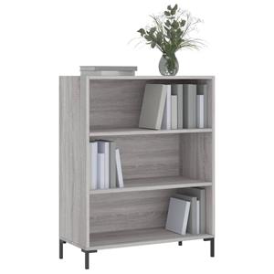 vidaXL Boekenkast 69,5x32,5x90 cm bewerkt hout grijs sonoma eikenkleur