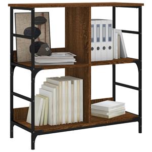 vidaXL Boekenrek 78,5x33x82 cm bewerkt hout bruin eikenkleur