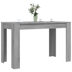 vidaXL Eettafel 120x60x76 cm bewerkt hout grijs sonoma eikenkleurig