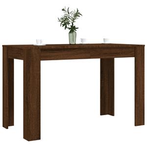 vidaXL Eettafel 120x60x76 cm bewerkt hout bruineikenkleurig