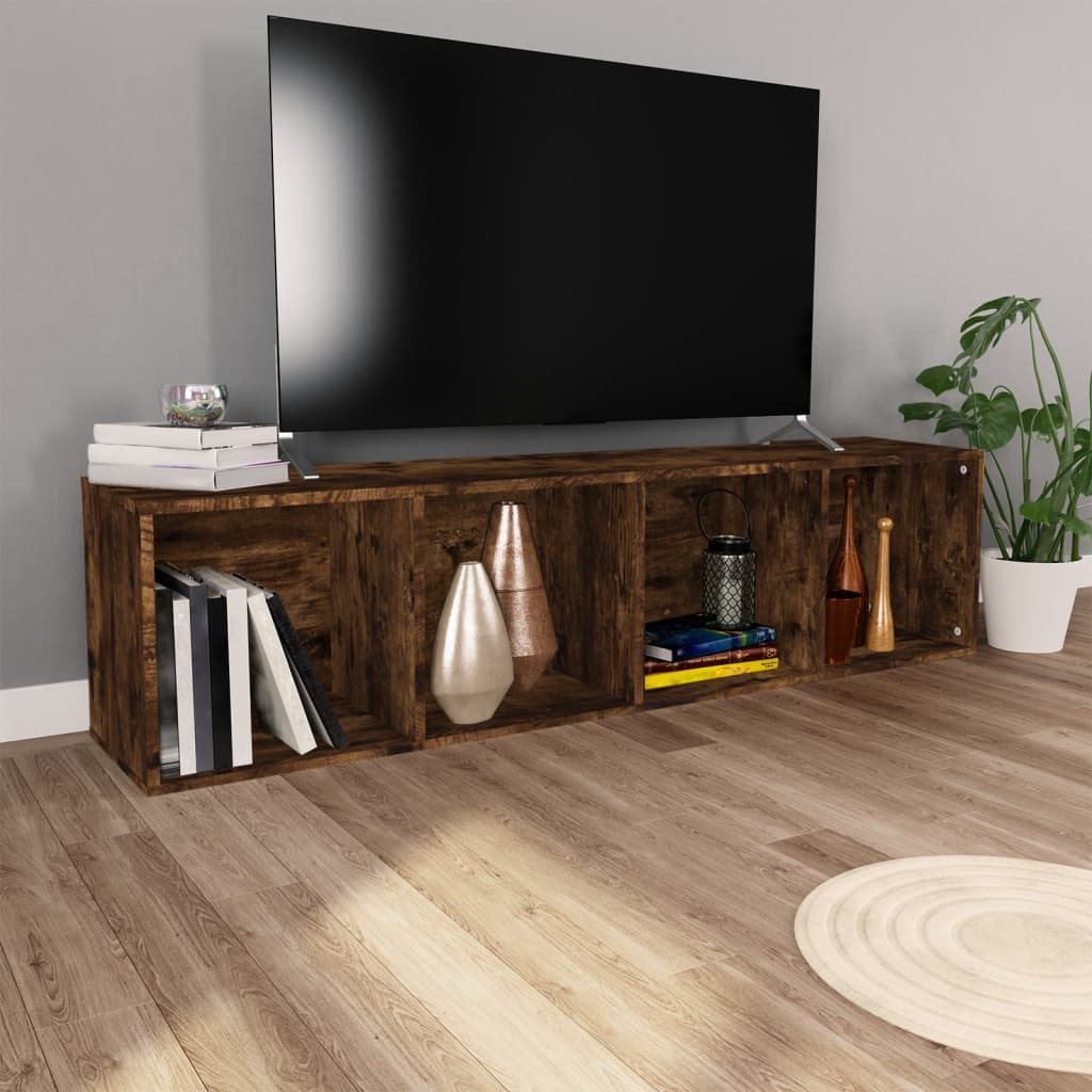vidaXL Boekenkast / tv-meubel 36x30x143 cm bewerkt hout gerookt eiken