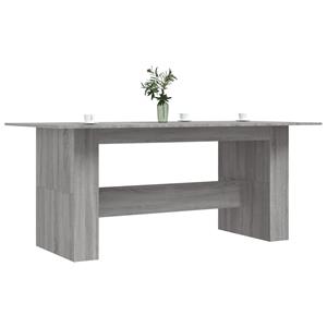 vidaXL Eettafel 180x90x76 cm bewerkt hout grijs sonoma eikenkleurig