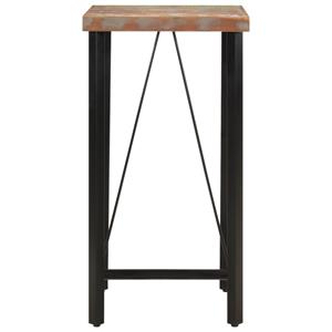 vidaXL Bartafel 55x55x107 cm massief gerecycled hout en ijzer