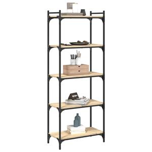 vidaXL Boekenkast 5-laags 60x30x154 cm bewerkt hout sonoma eikenkleur