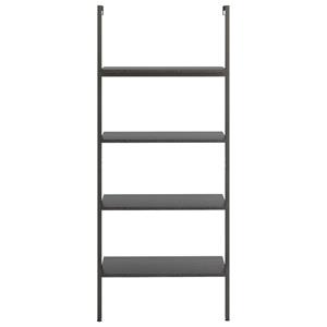 vidaXL Ladderrek met 4 schappen 64x35x152,5 cm zwart