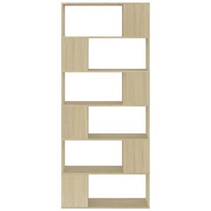 vidaXL Boekenkast/kamerscherm 80x24x186 cm spaanplaat sonoma eiken