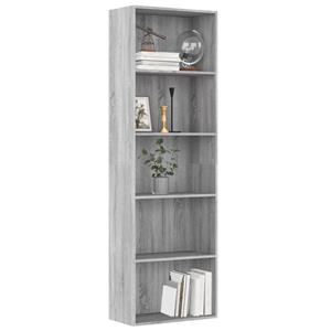 vidaXL Boekenkast 60x30x189 cm bewerkt hout grijs sonoma eikenkleurig