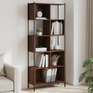 vidaXL Boekenkast 72x28x172 cm bewerkt hout bruineikenkleurig