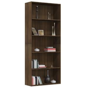 vidaXL Boekenkast 80x30x189 cm bewerkt hout bruineikenkleurig