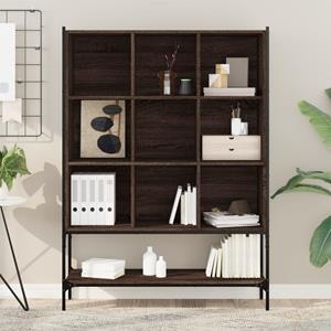 vidaXL Boekenkast 102x30x141,5 cm bewerkt hout bruineikenkleurig