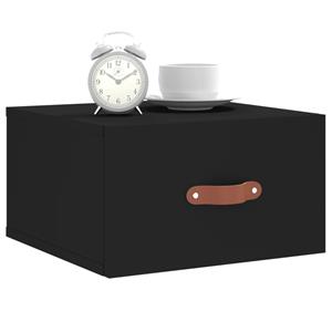 vidaXL Fächerschrank Wand-Nachttisch Schwarz 35x35x20 cm (1-St)