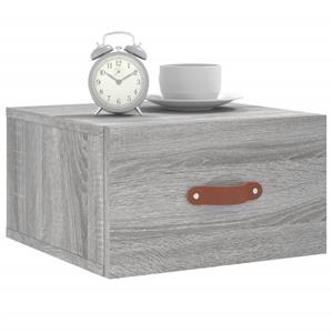 vidaXL Fächerschrank Wand-Nachttische 2 Stk. Grau Sonoma 35x35x20 cm (2-St)