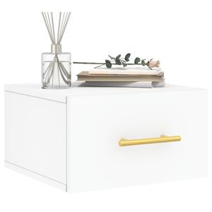 vidaXL Nachtkastjes 2 st wandgemonteerd 35x35x20 cm wit