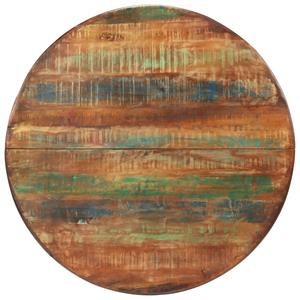 vidaxl Eettafel Ø110x78 cm massief gerecycled hout en staal