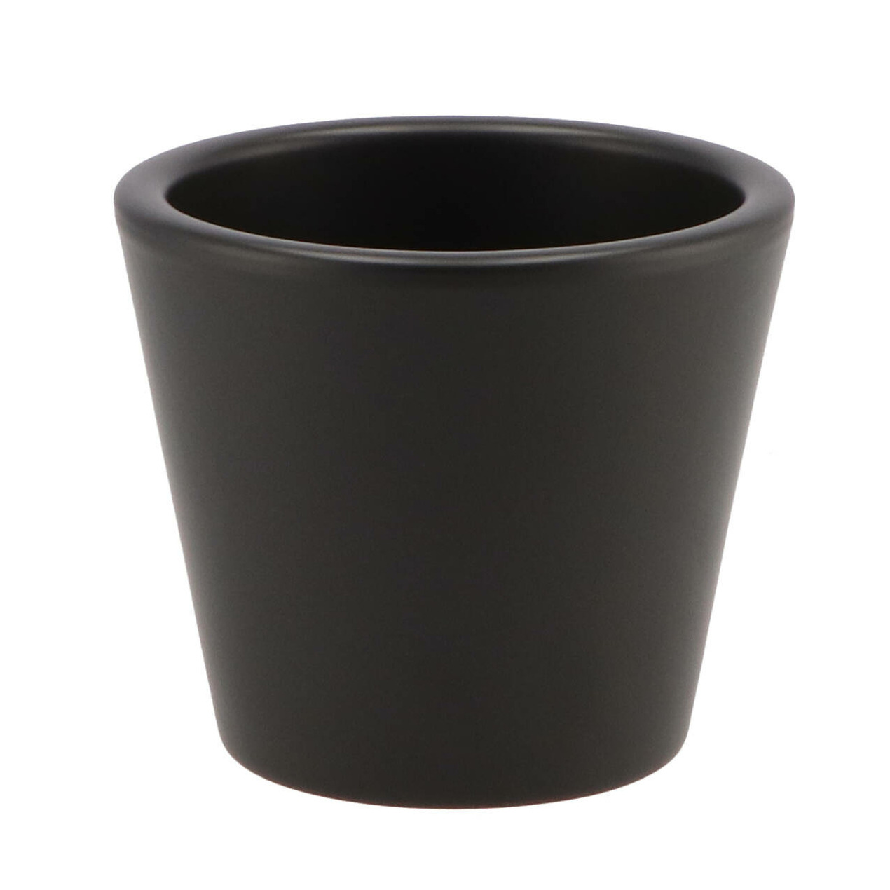 DK Design  bloempot/plantenpot - Vinci - zwart mat - voor kamerplant - D10 x H12 cm -