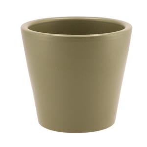 DK Design  bloempot/plantenpot - Vinci - olijfgroen mat - voor kamerplant - D13 x H15 cm -