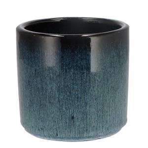 DK Design Bloempot model Blue Glaze - blauw - D12 x H13 cm - ombre -