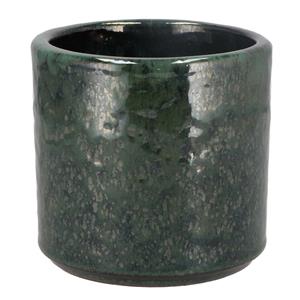 DK Design Bloempot model Green Glaze - groen - D12 x H13 cm - glanzend -