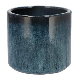 DK Design Bloempot model Blue Glaze - blauw - D14 x H15 cm - ombre -