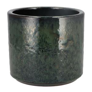 DK Design Bloempot model Green Glaze - groen - D15 x H17 cm - glanzend -