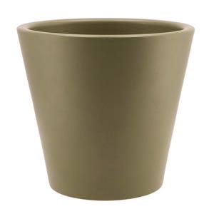 DK Design  bloempot/plantenpot - Vinci - olijfgroen mat - voor kamerplant - D22 x H24 cm -