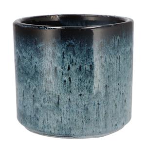 DK Design Bloempot model Blue Glaze - blauw - D18 x H20 cm - ombre -