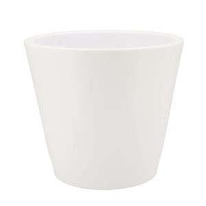 DK Design  bloempot/plantenpot - Vinci - wit mat - voor kamerplant - D26 x H29 cm -