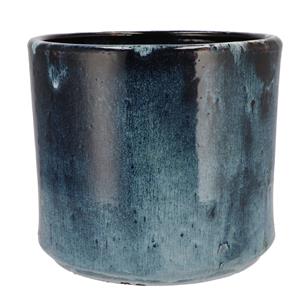 DK Design Bloempot model Blue Glaze - blauw - D23 x H26 cm - ombre -