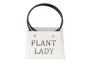 HBX natural living HBX Living Planter Plant Lady Metaal 13x14,5x11,5cm Wit