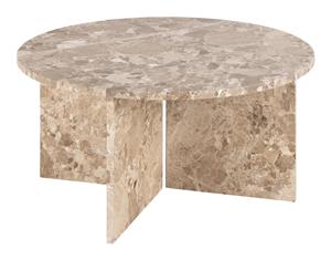 Bendt Ronde Salontafel Shaunika Marmer, 90cm - Beige