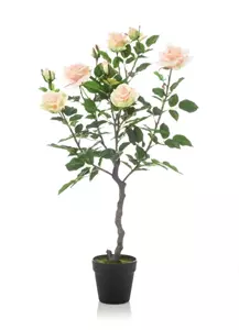 Emerald Kunstplant Roos op stam Perzik - 85cm