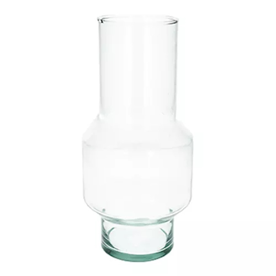 Merkloos Bloemenvaas Toronto - helder transparant glas - D9 x H28 cm - decoratieve vaas - bloemen/takken -