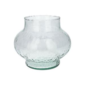 Merkloos Bloemenvaas Holly - helder transparant glas - D19 x H16 cm - decoratieve vaas - bloemen/takken -