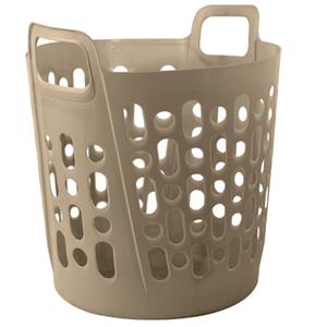 Merkloos Flexibele wasmand - beige - 45 liter - kunststof - x x cm -