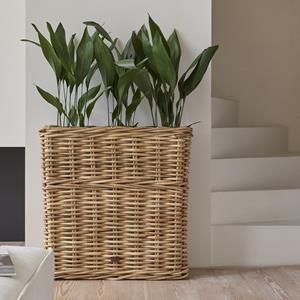 Rivièra Maison Plantenmand Fiuggo Rattan, 90 x 90cm - Bruin