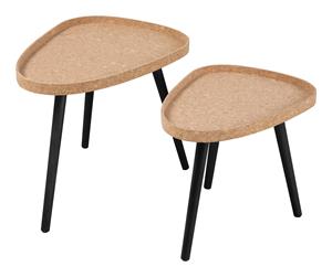 Artistiq Living Artistiq Bijzettafel Torri Kurk, Set van 2 stuks - Bruin