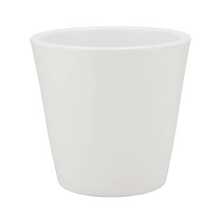 DK Design  bloempot/plantenpot - Vinci - wit mat - voor kamerplant - D13 x H15 cm -