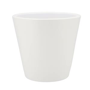 DK Design  bloempot/plantenpot - Vinci - wit mat - voor kamerplant - D22 x H24 cm -