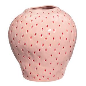 Leen Bakker Vaas Aardbei - Perzikkleur - 27x27x27 cm