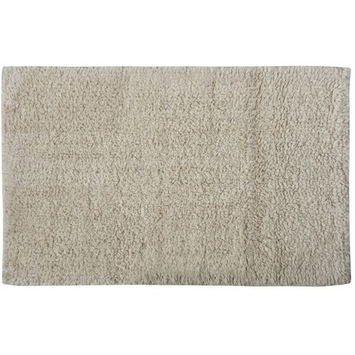 MSV Badkamerkleedje/badmat Voor Op De Vloer - Creme Wit - 45 X 70 Cm
