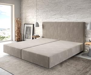 DELIFE Boxspringgestell Dream-Well Mikrofaser Beige 200x200 cm