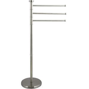 MSV Handdoeken Rek Badkamer - Zilver Chroom Metaal - 33 X 89 Cm