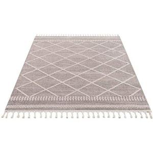 Carpet City Teppich "Art 2645", rechteckig, Kurzflor, mit Kettfäden, Rauten-Optik