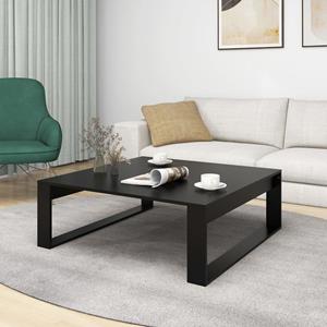 vidaXL Salontafel 100x100x35 cm spaanplaat zwart