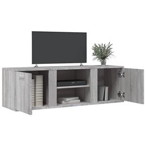 vidaXL Tv-meubel 120x34x37 cm bewerkt hout grijs sonoma eikenkleurig